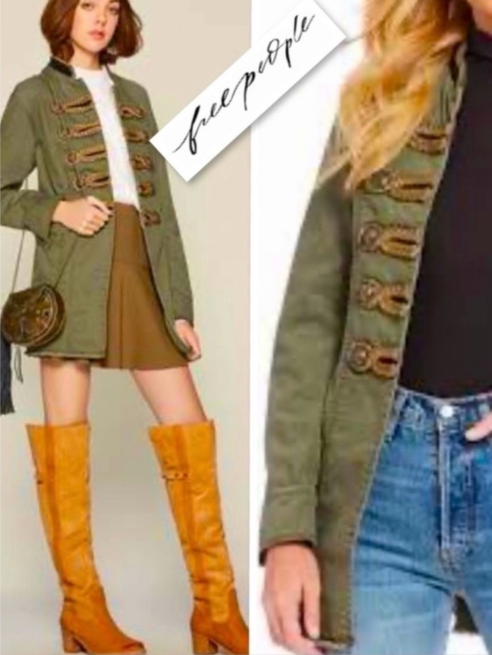 Free People Military-Style Jacket with Rope Trim - Picture 3 of 3